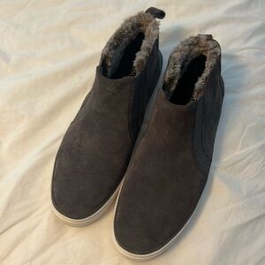 TOMS grey suede bootie